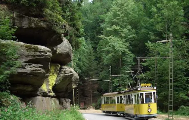 Výlet Křinickou tramvají krásami Saského Švýcarska