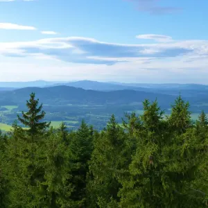 Rozhledna na Kraví hoře - Novohradské hory - okres České Budějovice
