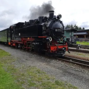 Projížďka parním vlakem po Fichtelberské dráze - Krušné hory, Německo