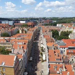 Vyhlídková věž radnice, zvonkohra a muzeum v Gdaňsku – Polsko