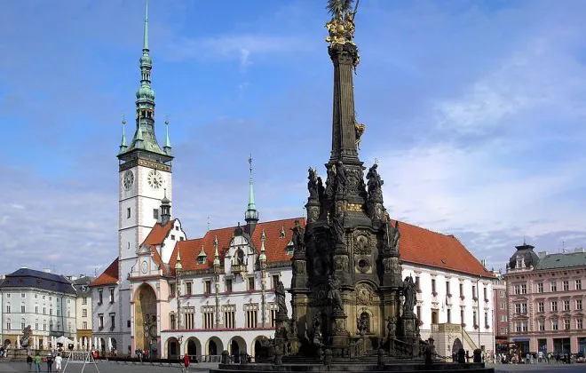 Centrum Olomouce s dětmi - orloj, Arionova kašna a vyhlídky