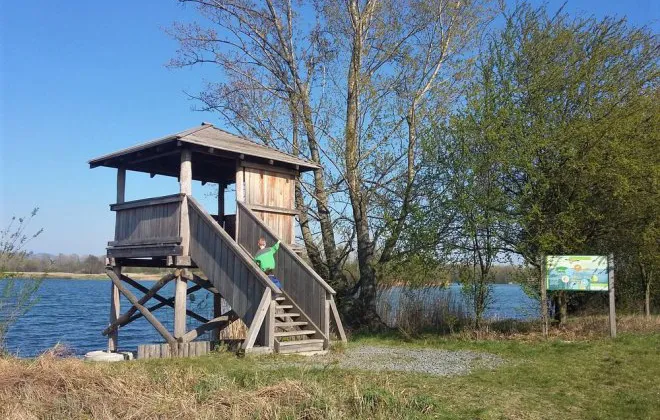 Ornitologická pozorovatelna a procházka kolem jezera - Chomoutov u Olomouce