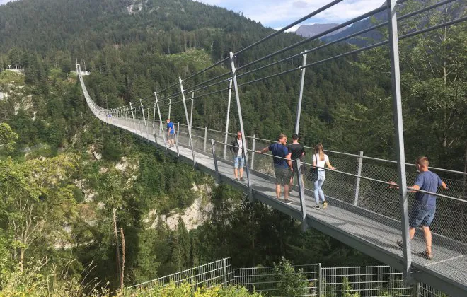 Nejdelší lanový most na světě Highline 179 - Rakouské Alpy